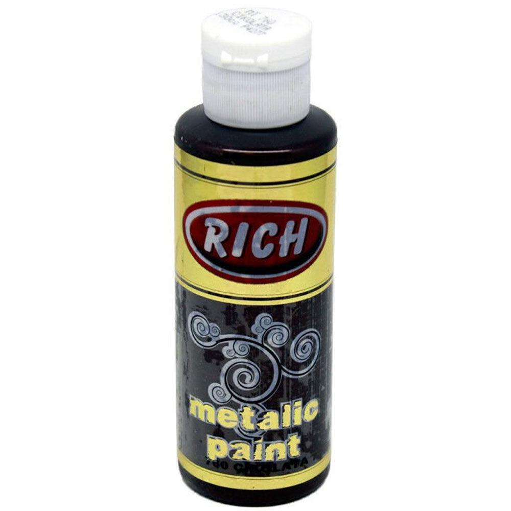 Rich Akrilik Boya Metalik 120 CC Çikolata 0760 Rich Akrilik Boya Metalik 120 CC Çikolata 0760