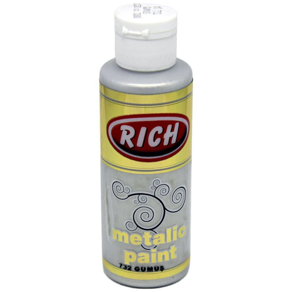 Rich Akrilik Boya Metalik 120 CC Gümüş 0732 Rich Akrilik Boya Metalik 120 CC Gümüş 0732