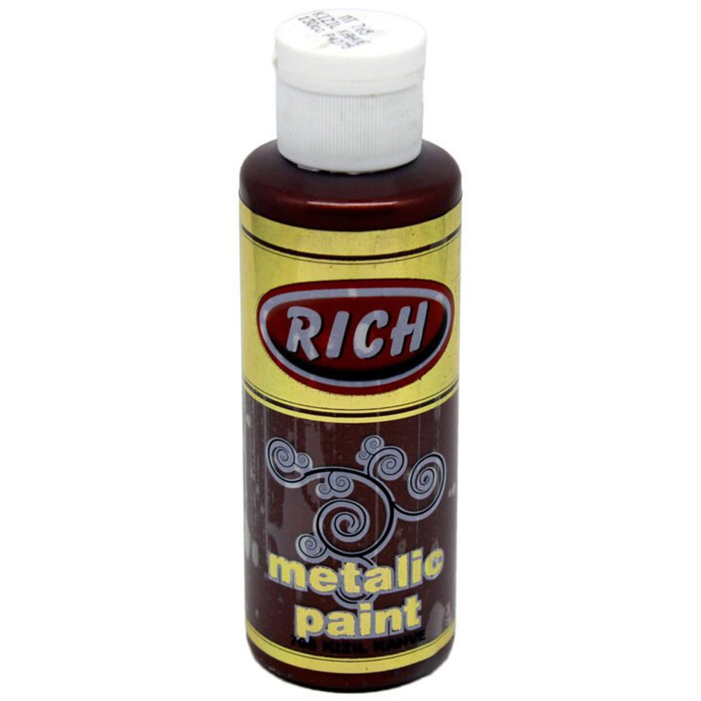 Rich Akrilik Boya Metalik 120 CC Kızıl Kahve 0765 Rich Akrilik Boya Metalik 120 CC Kızıl Kahve 0765