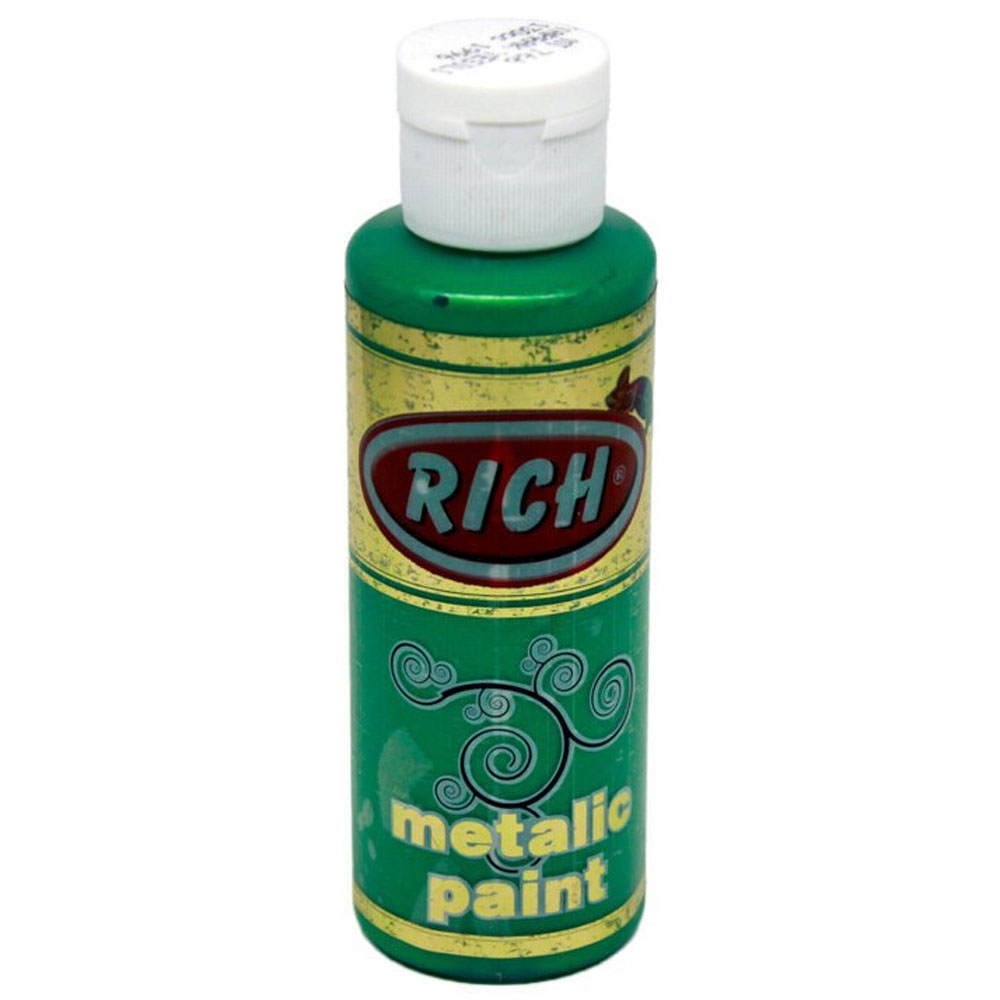 Rich Akrilik Boya Metalik 120 CC Yaprak Yeşili 0766 Rich Akrilik Boya Metalik 120 CC Yaprak Yeşili 0766