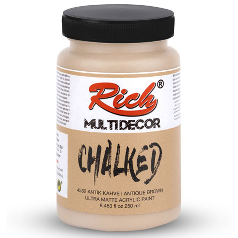 Rich Akrilik Boya Multi Decor Chalked 250 CC Antik Kahve 4582 Rich Akrilik Boya Multi Decor Chalked 250 CC Antik Kahve 4582