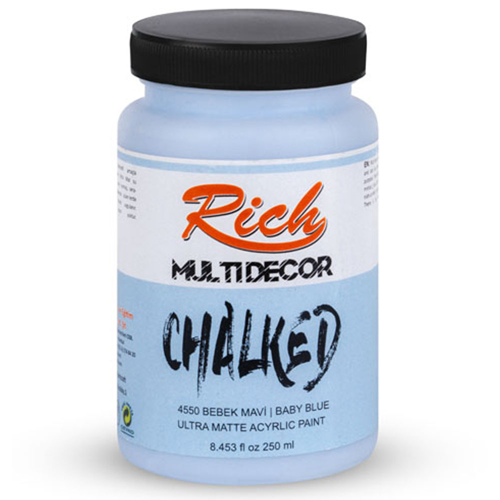 Rich Akrilik Boya Multi Decor Chalked 250 CC Bebek Mavi 4550 Rich Akrilik Boya Multi Decor Chalked 250 CC Bebek Mavi 4550
