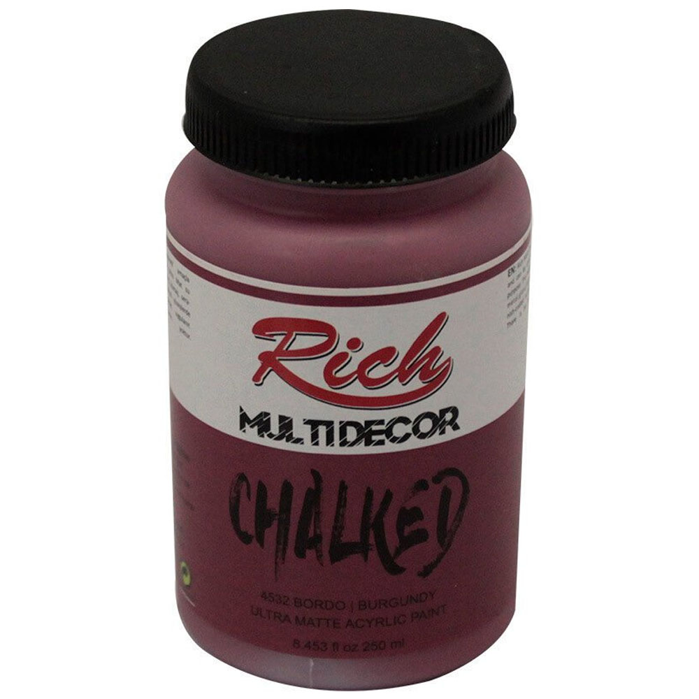 Rich Akrilik Boya Multi Decor Chalked 250 CC Bordo 4532 Rich Akrilik Boya Multi Decor Chalked 250 CC Bordo 4532
