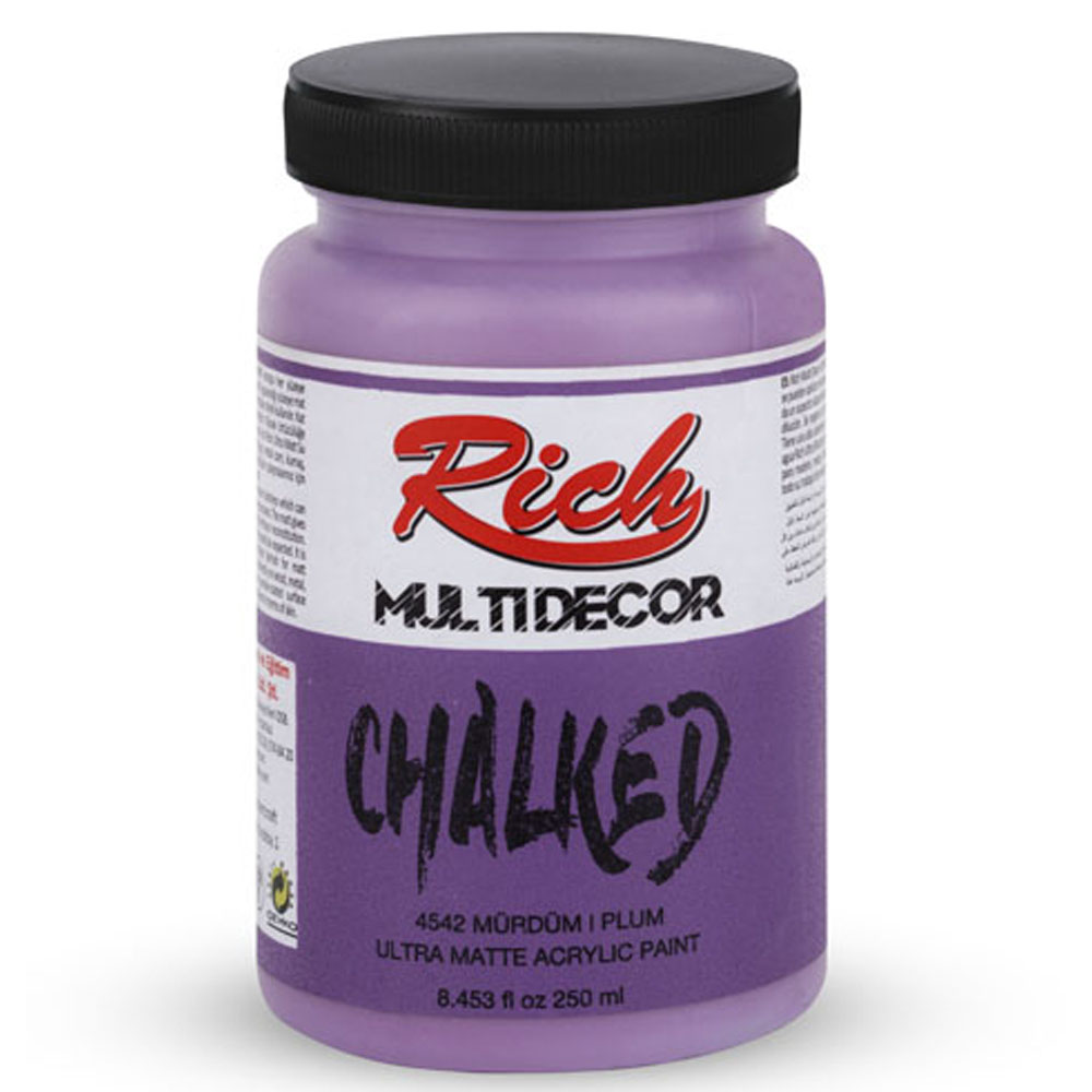 Rich Akrilik Boya Multi Decor Chalked 250 CC Mürdüm 4542 Rich Akrilik Boya Multi Decor Chalked 250 CC Mürdüm 4542