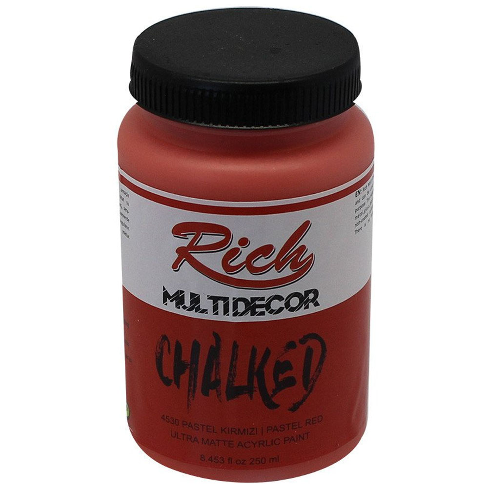 Rich Akrilik Boya Multi Decor Chalked 250 CC Pastel Kırmızı 4530 Rich Akrilik Boya Multi Decor Chalked 250 CC Pastel Kırmızı 4530