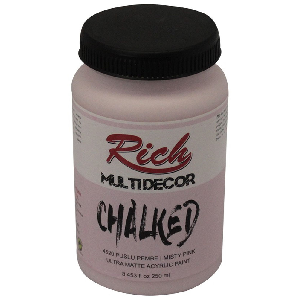 Rich Akrilik Boya Multi Decor Chalked 250 CC Puslu Pembe 4520 Rich Akrilik Boya Multi Decor Chalked 250 CC Puslu Pembe 4520