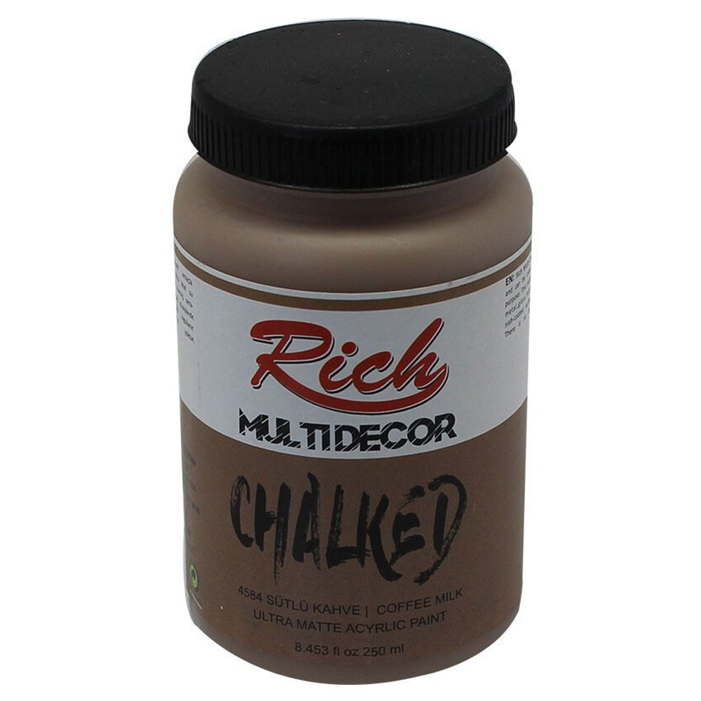 Rich Akrilik Boya Multi Decor Chalked 250 CC Sütlü Kahve 4584 Rich Akrilik Boya Multi Decor Chalked 250 CC Sütlü Kahve 4584