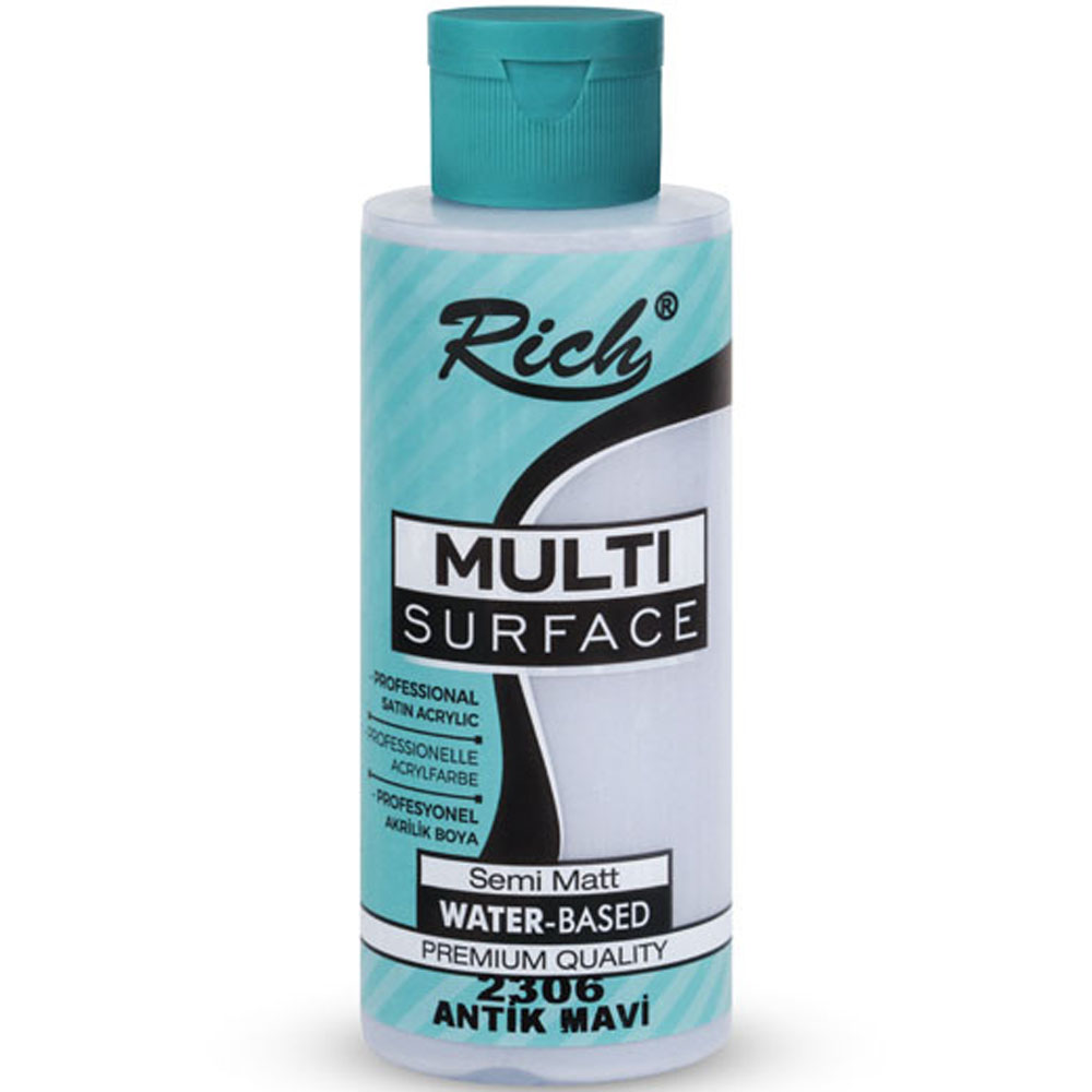 Rich Akrilik Boya Multi Surface 120 CC Antik Mavi 2306 Rich Akrilik Boya Multi Surface 120 CC Antik Mavi 2306