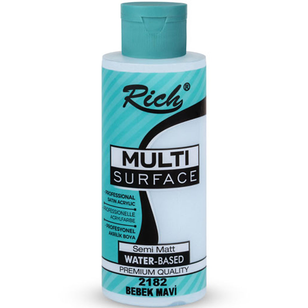 Rich Akrilik Boya Multi Surface 120 CC Bebek Mavi 2182 Rich Akrilik Boya Multi Surface 120 CC Bebek Mavi 2182