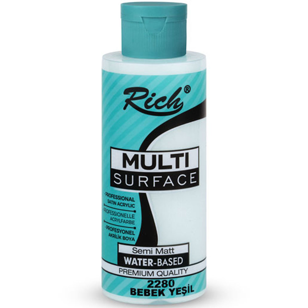Rich Akrilik Boya Multi Surface 120 CC Bebek Yeşil 2280 Rich Akrilik Boya Multi Surface 120 CC Bebek Yeşil 2280