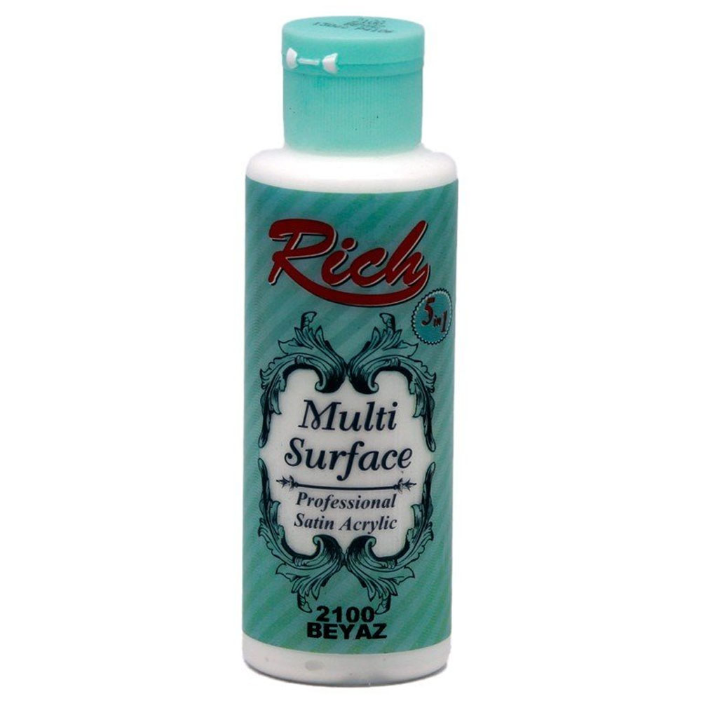 Rich Akrilik Boya Multi Surface 120 CC Beyaz 2100 Rich Akrilik Boya Multi Surface 120 CC Beyaz 2100