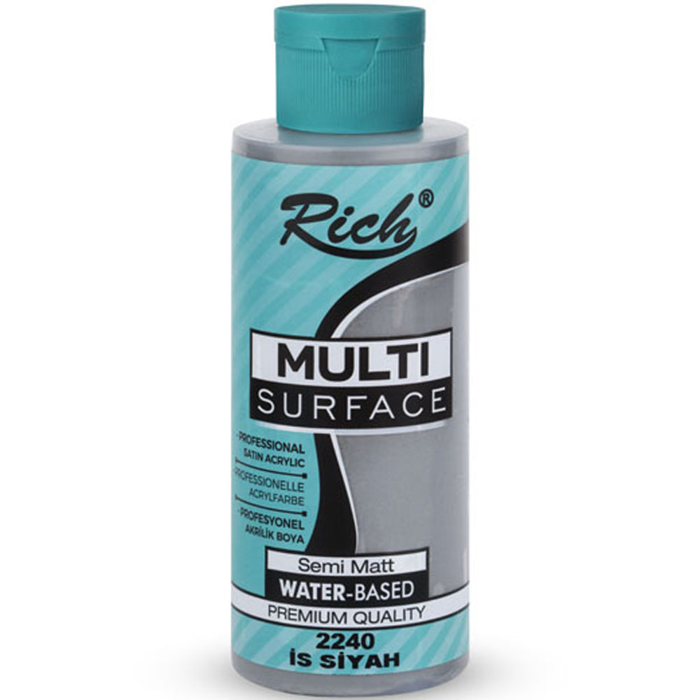 Rich Akrilik Boya Multi Surface 120 CC İs Siyah 2240 Rich Akrilik Boya Multi Surface 120 CC İs Siyah 2240