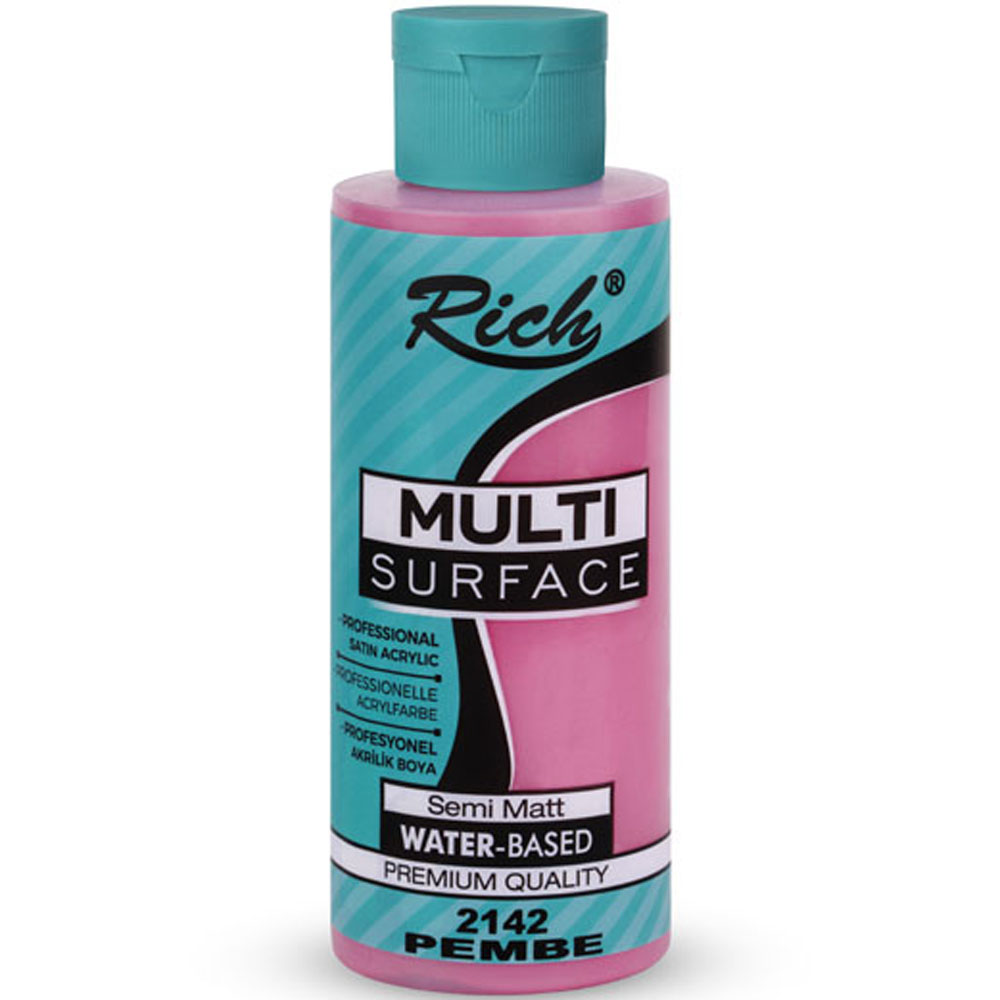 Rich Akrilik Boya Multi Surface 120 CC Pembe 120-2142 Rich Akrilik Boya Multi Surface 120 CC Pembe 120-2142