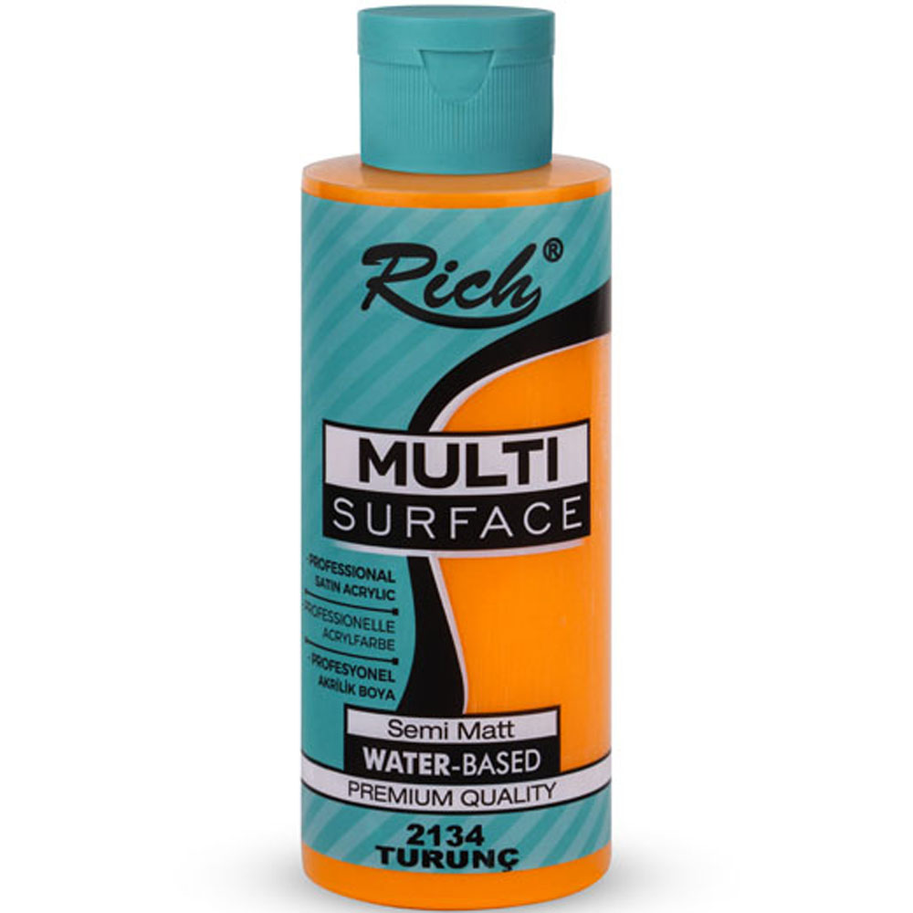 Rich Akrilik Boya Multi Surface 120 CC Turunç 120-2134 Rich Akrilik Boya Multi Surface 120 CC Turunç 120-2134