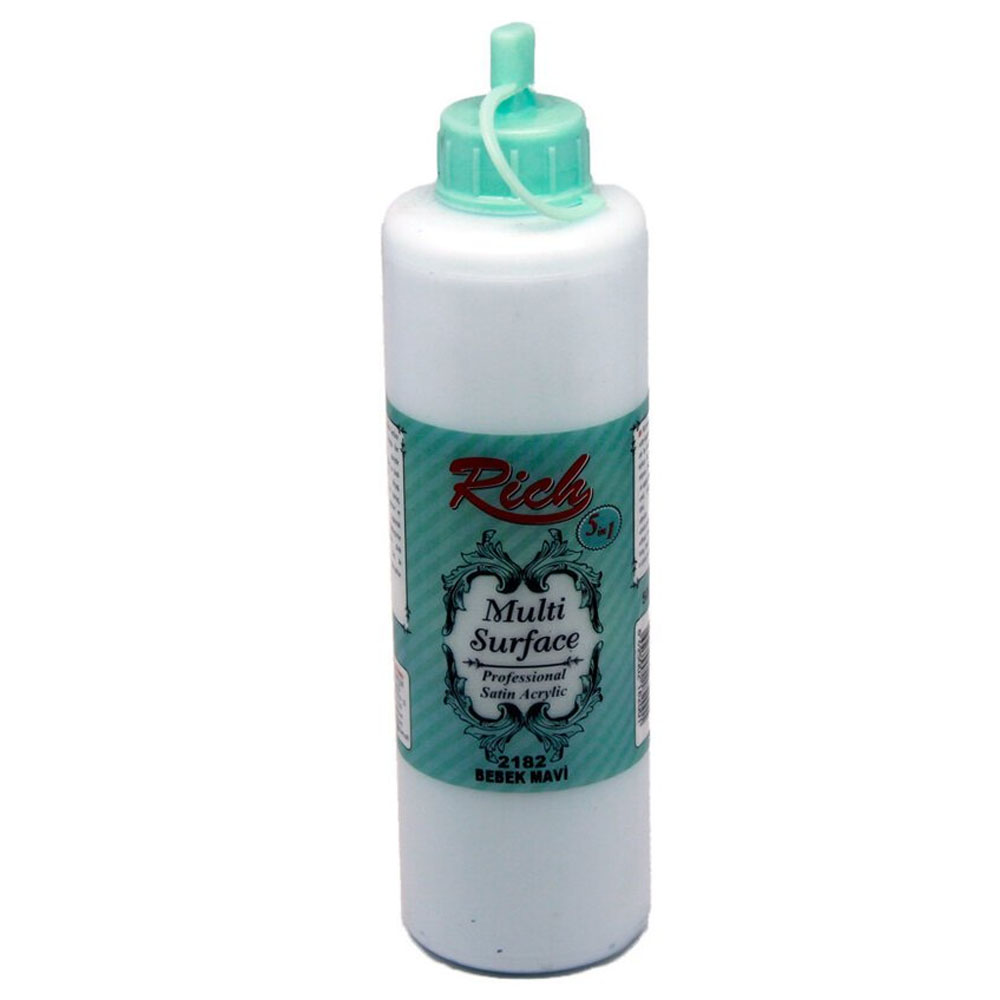 Rich Akrilik Boya Multi Surface 500 CC Bebek Mavi 500-2182 Rich Akrilik Boya Multi Surface 500 CC Bebek Mavi 500-2182