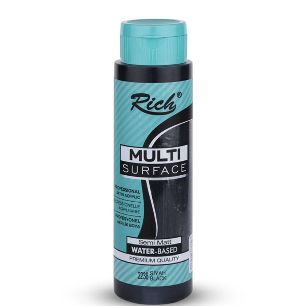 Rich Akrilik Boya Multi Surface 500 CC Siyah 500-2238 Rich Akrilik Boya Multi Surface 500 CC Siyah 500-2238