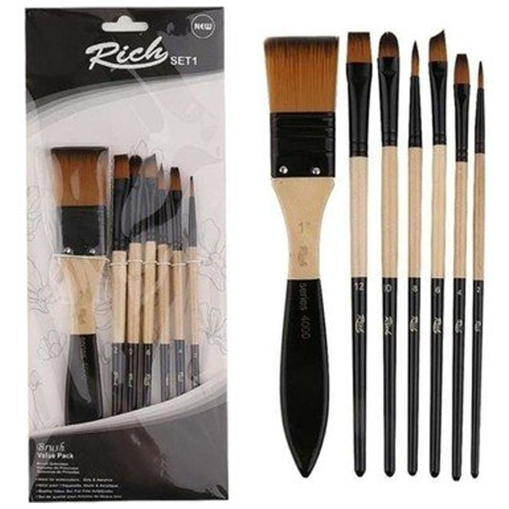 Rich Zemin Fırçalı Karma Set 7 Li No:1 01261 Rich Zemin Fırçalı Karma Set 7 Li No:1 01261