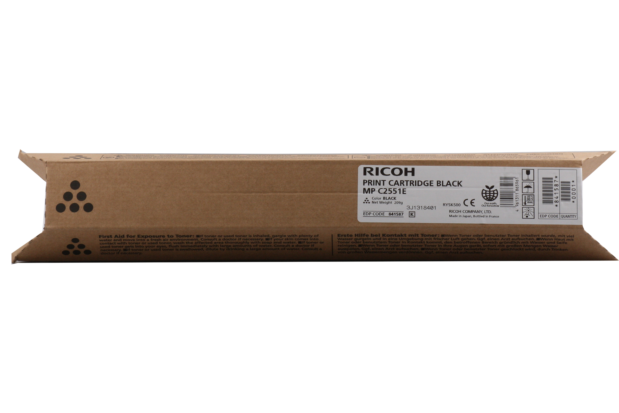 Ricoh MP C2551 Black Siyah Orjinal Fotokopi Toneri MP C2030-2050-2530-2550 10.000 Sayfa Ricoh MP C2551 Black Siyah Orjinal Fotokopi Toneri MP C2030-2050-2530-2550 10.000 Sayfa