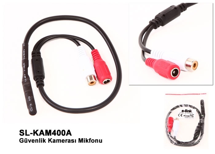 S-link SL-KAM400A Güvenlik Kamerası Mikrofonu S-link SL-KAM400A Güvenlik Kamerası Mikrofonu