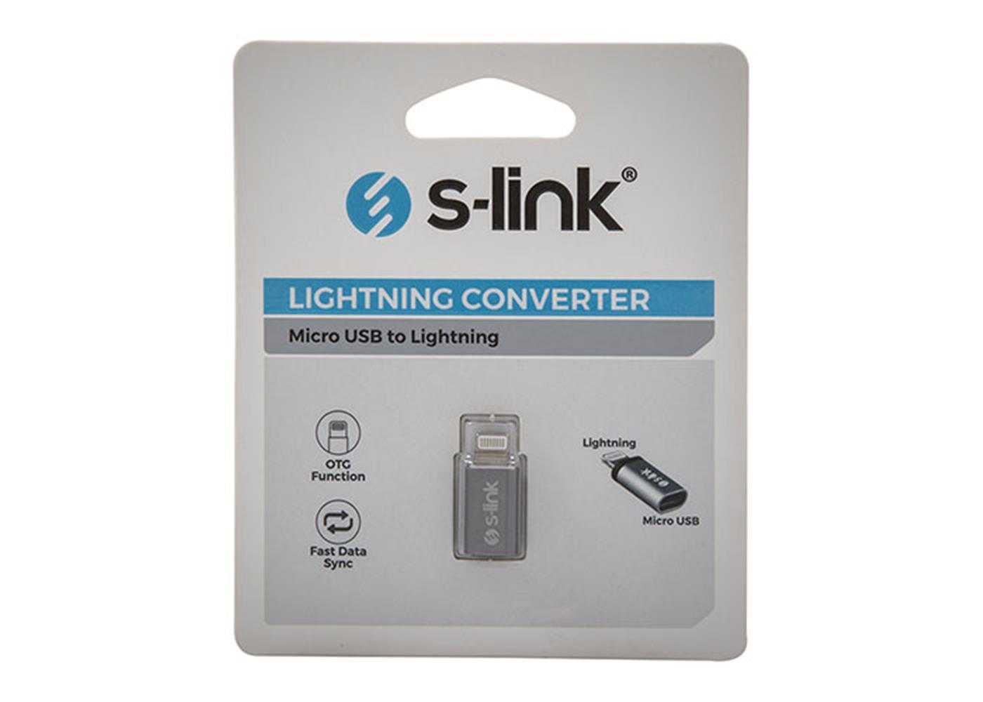 S-link SL-TA10 MicroUSB 5pin F to Lightning M Çevirici S-link SL-TA10 MicroUSB 5pin F to Lightning M Çevirici