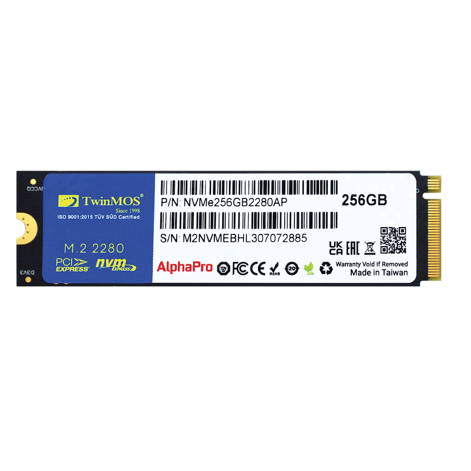 TwinMOS 256GB NVMe256GB2280AP M.2 PCIe Gen3 NVMe SSD (3600-3250Mb-s) TLC 3DNAND Ssd Disk TwinMOS 256GB NVMe256GB2280AP M.2 PCIe Gen3 NVMe SSD (3600-3250Mb-s) TLC 3DNAND Ssd Disk