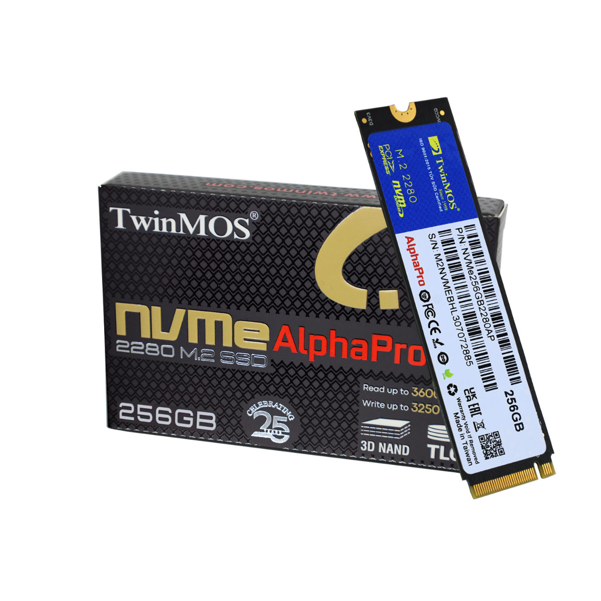 TwinMOS 256GB NVMe256GB2280AP M.2 PCIe Gen3 NVMe SSD (3600-3250Mb-s) TLC 3DNAND Ssd Disk TwinMOS 256GB NVMe256GB2280AP M.2 PCIe Gen3 NVMe SSD (3600-3250Mb-s) TLC 3DNAND Ssd Disk