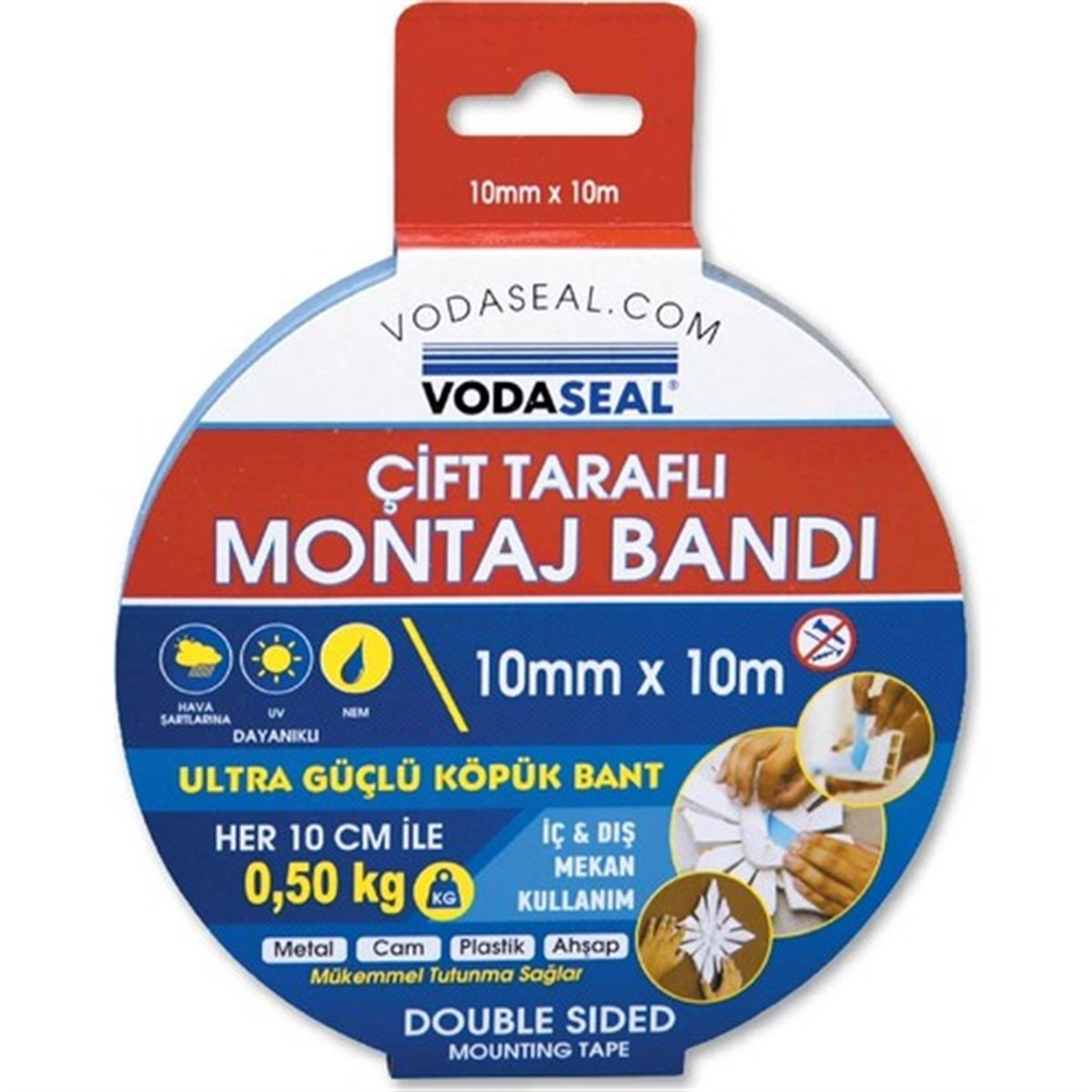 Vodaseal Çift Taraflı Montaj Bandı 10X10mt Kablo Kanalları İçin Vodaseal Çift Taraflı Montaj Bandı 10X10mt Kablo Kanalları İçin