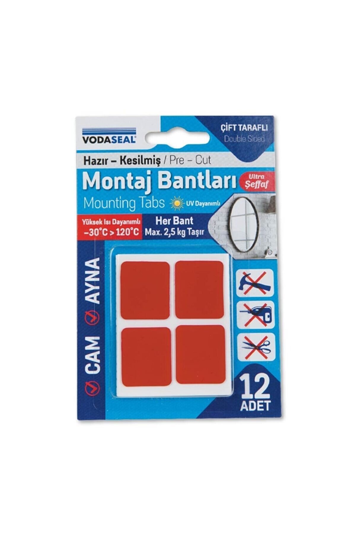 Vodaseal Montoj Bandı Hazır Kesilmiş 12li Şeffaf Vodaseal Montoj Bandı Hazır Kesilmiş 12li Şeffaf